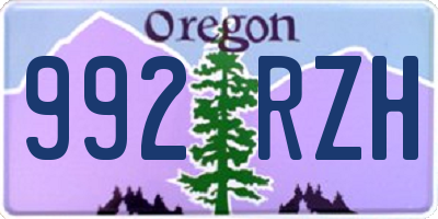 OR license plate 992RZH