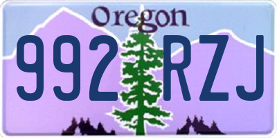 OR license plate 992RZJ