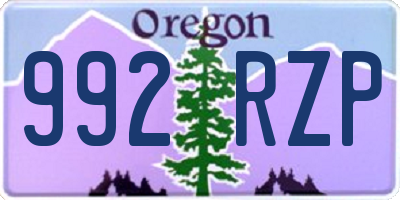 OR license plate 992RZP