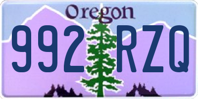 OR license plate 992RZQ