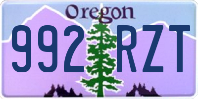 OR license plate 992RZT