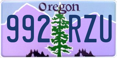 OR license plate 992RZU