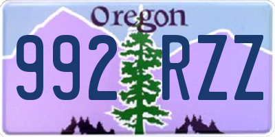 OR license plate 992RZZ