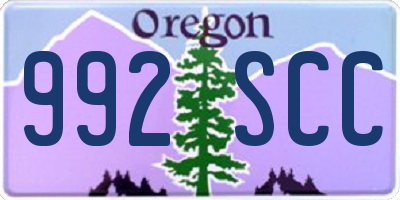 OR license plate 992SCC