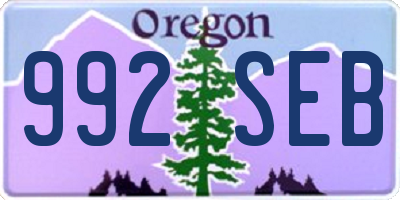 OR license plate 992SEB