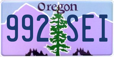 OR license plate 992SEI