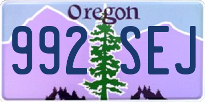 OR license plate 992SEJ