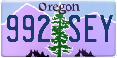 OR license plate 992SEY