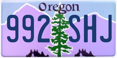OR license plate 992SHJ