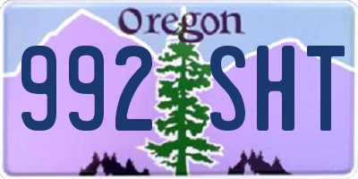 OR license plate 992SHT