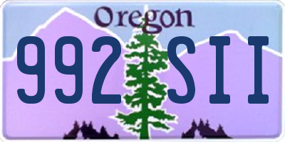 OR license plate 992SII
