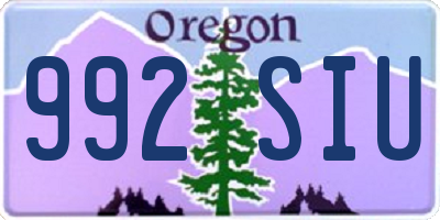 OR license plate 992SIU