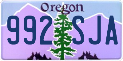 OR license plate 992SJA