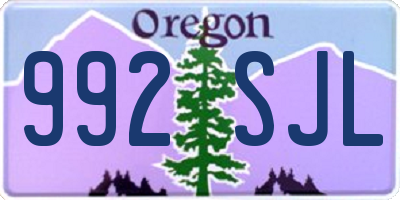 OR license plate 992SJL
