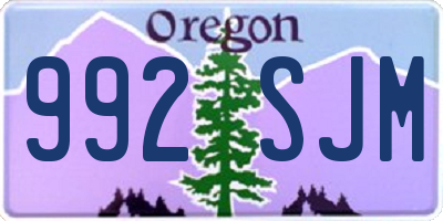 OR license plate 992SJM