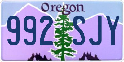 OR license plate 992SJY