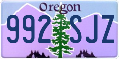 OR license plate 992SJZ