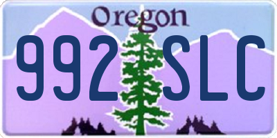 OR license plate 992SLC