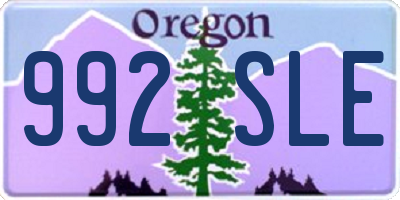 OR license plate 992SLE