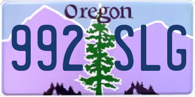 OR license plate 992SLG
