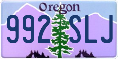 OR license plate 992SLJ