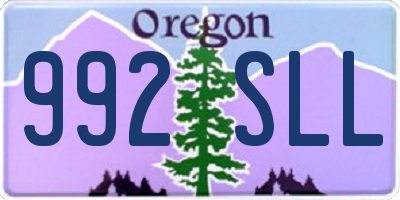 OR license plate 992SLL