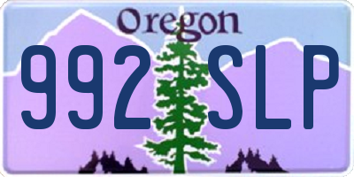 OR license plate 992SLP