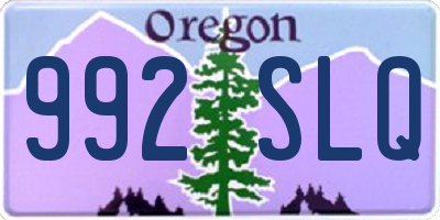 OR license plate 992SLQ