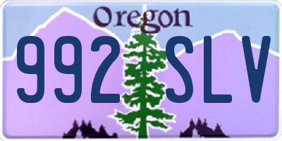 OR license plate 992SLV