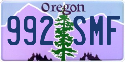 OR license plate 992SMF