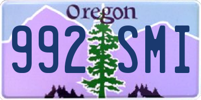 OR license plate 992SMI