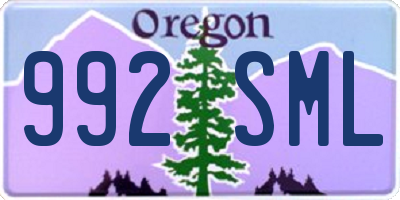 OR license plate 992SML