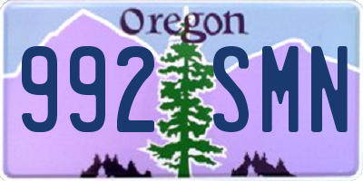 OR license plate 992SMN