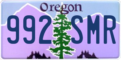 OR license plate 992SMR