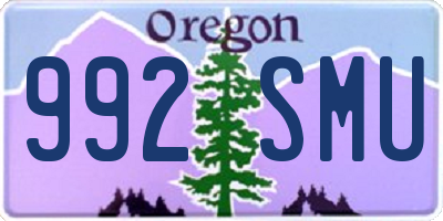 OR license plate 992SMU