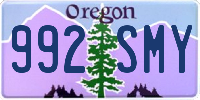 OR license plate 992SMY