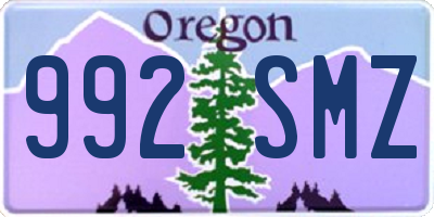 OR license plate 992SMZ