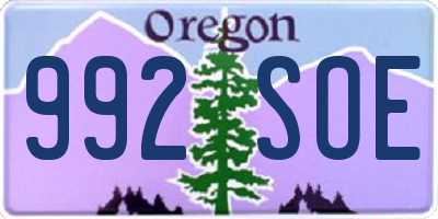 OR license plate 992SOE