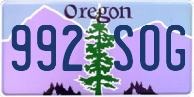 OR license plate 992SOG