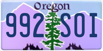 OR license plate 992SOI