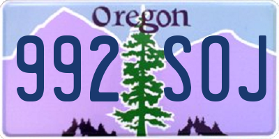 OR license plate 992SOJ