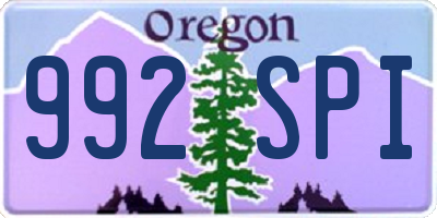 OR license plate 992SPI