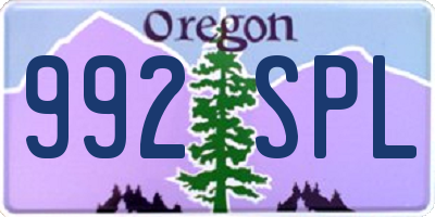 OR license plate 992SPL