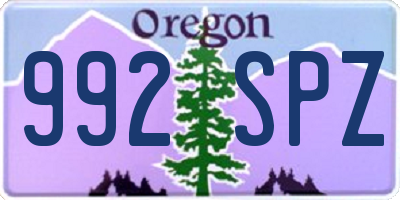 OR license plate 992SPZ