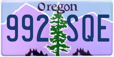 OR license plate 992SQE
