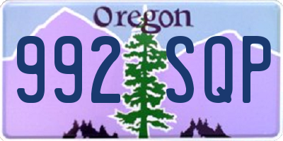OR license plate 992SQP