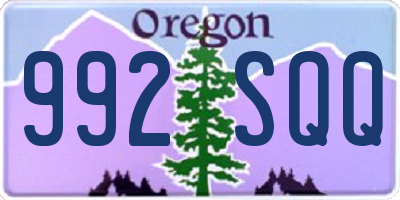 OR license plate 992SQQ