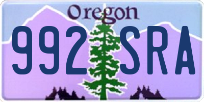 OR license plate 992SRA