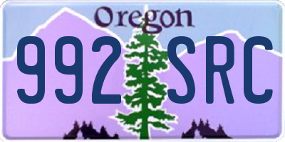 OR license plate 992SRC