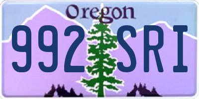 OR license plate 992SRI